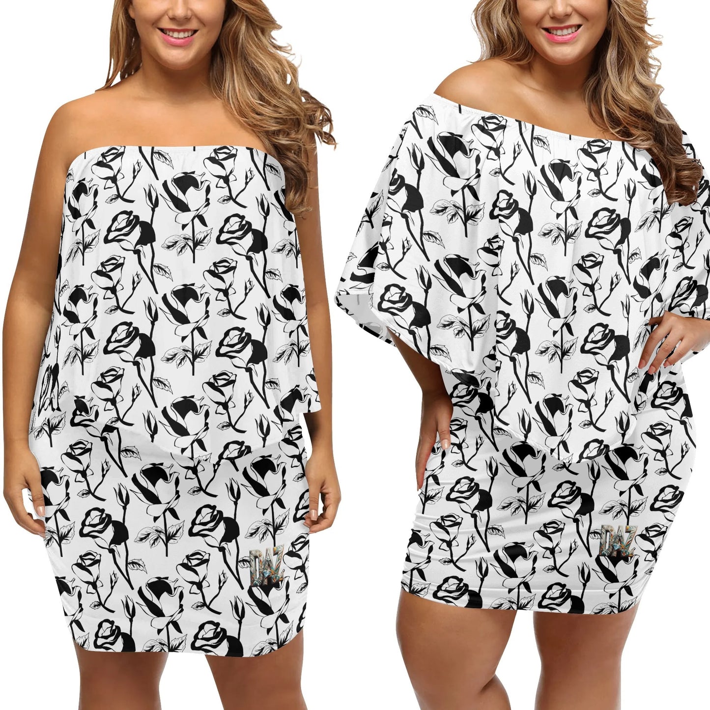 DAZ Luxury Women's Off Shoulder Wrap Dress
