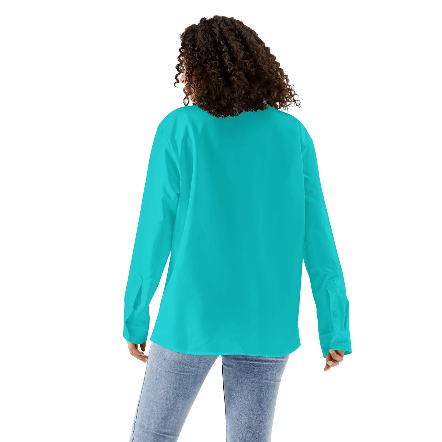 Camisa informal DAZ Luxury de manga larga con botones para mujer
