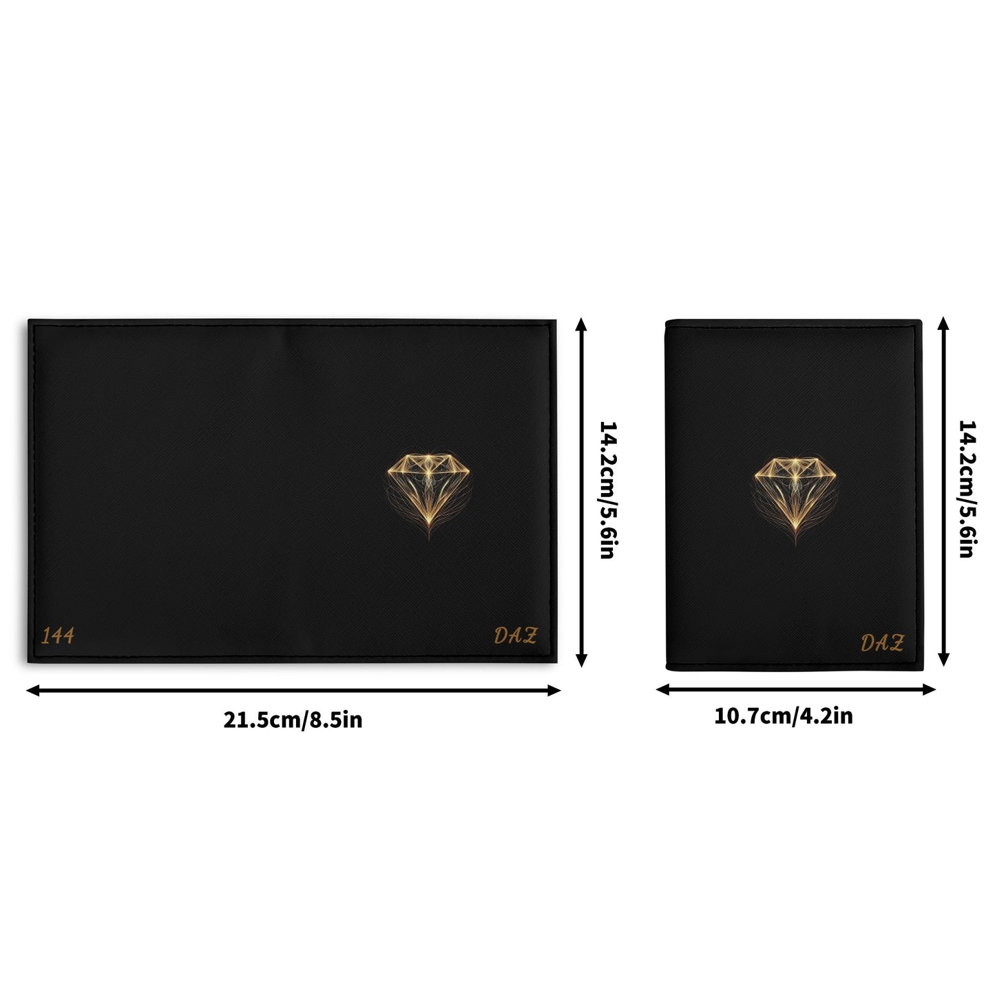 DAZ Luxury Faux Leather Passport Case with Card Holder