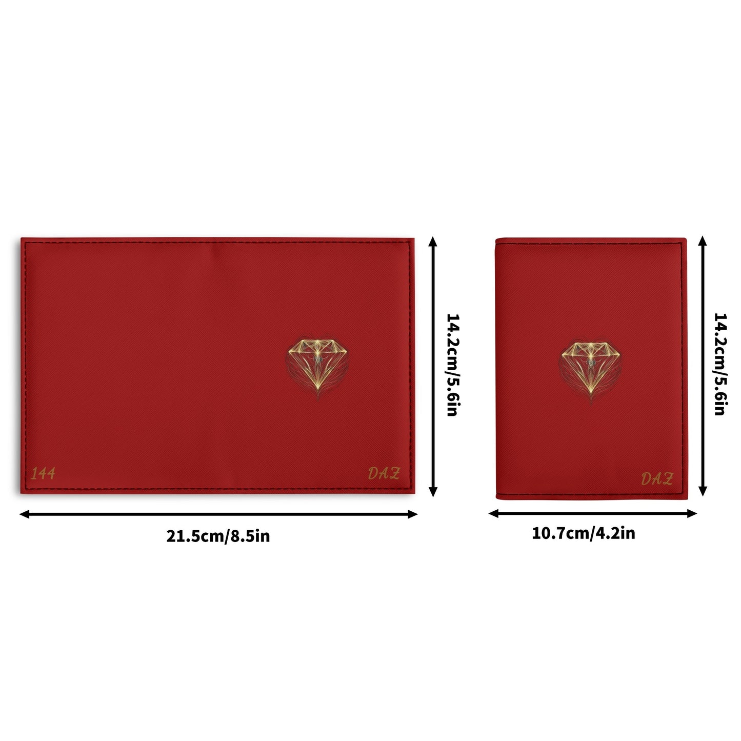 DAZ Luxury Faux Leather Passport Case with Card Holder