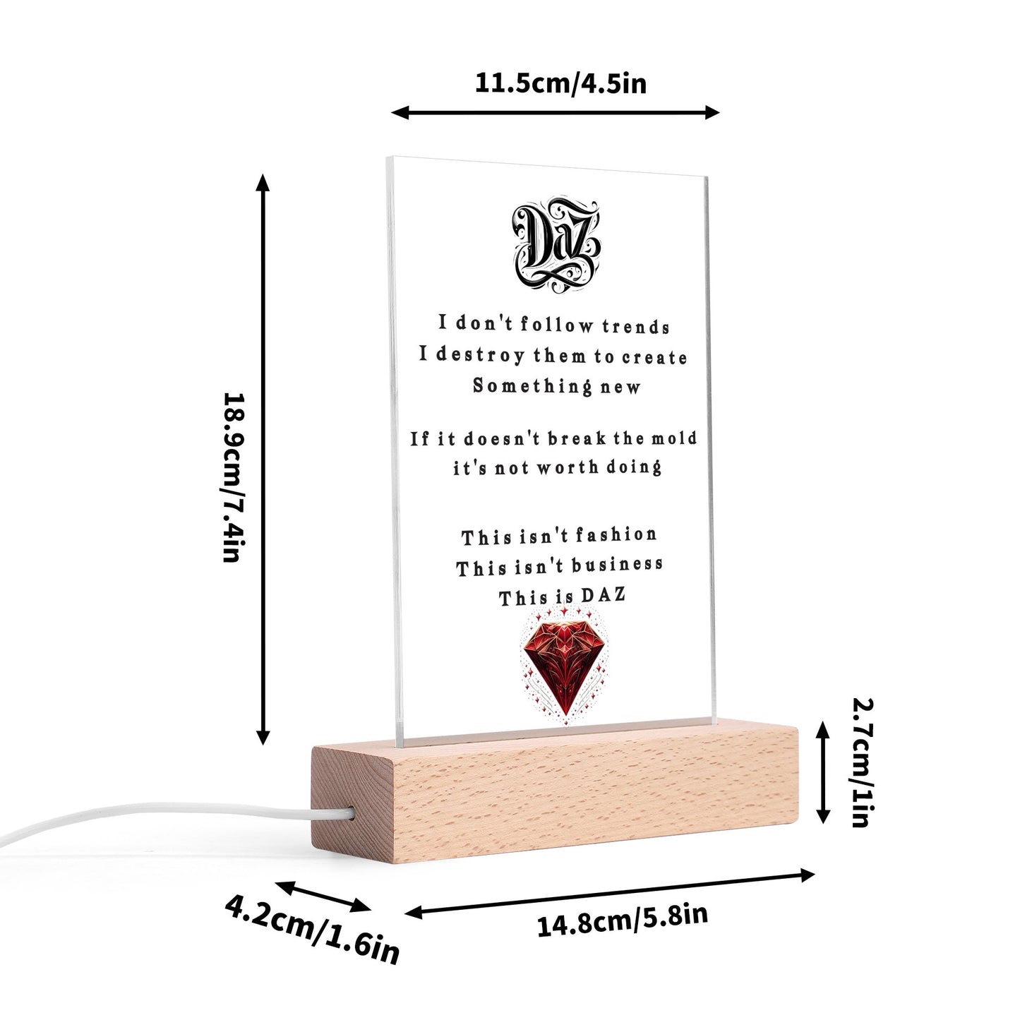 DAZ Acrylic LED Night Light