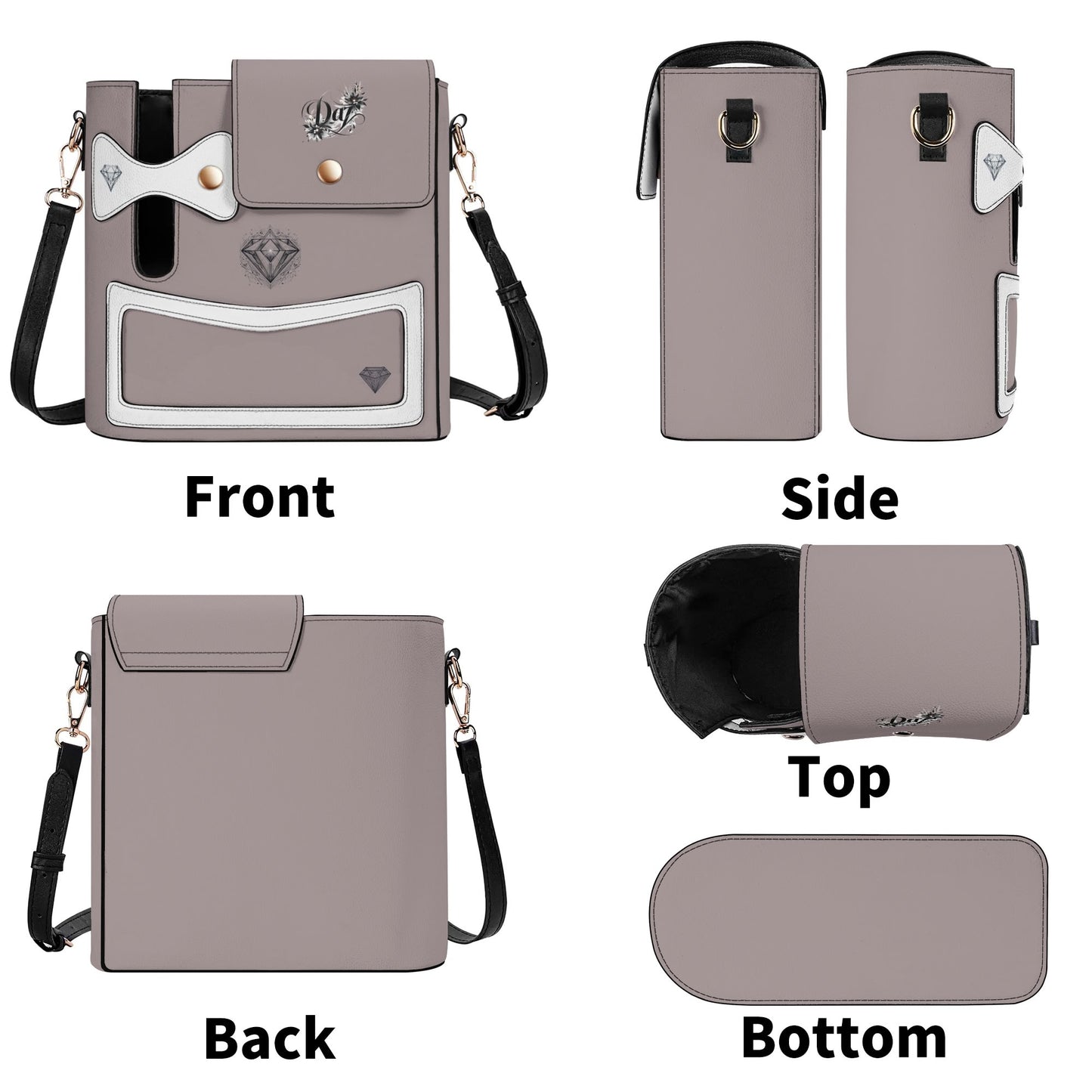 Bolso bandolera DAZ de lujo de cuero sintético