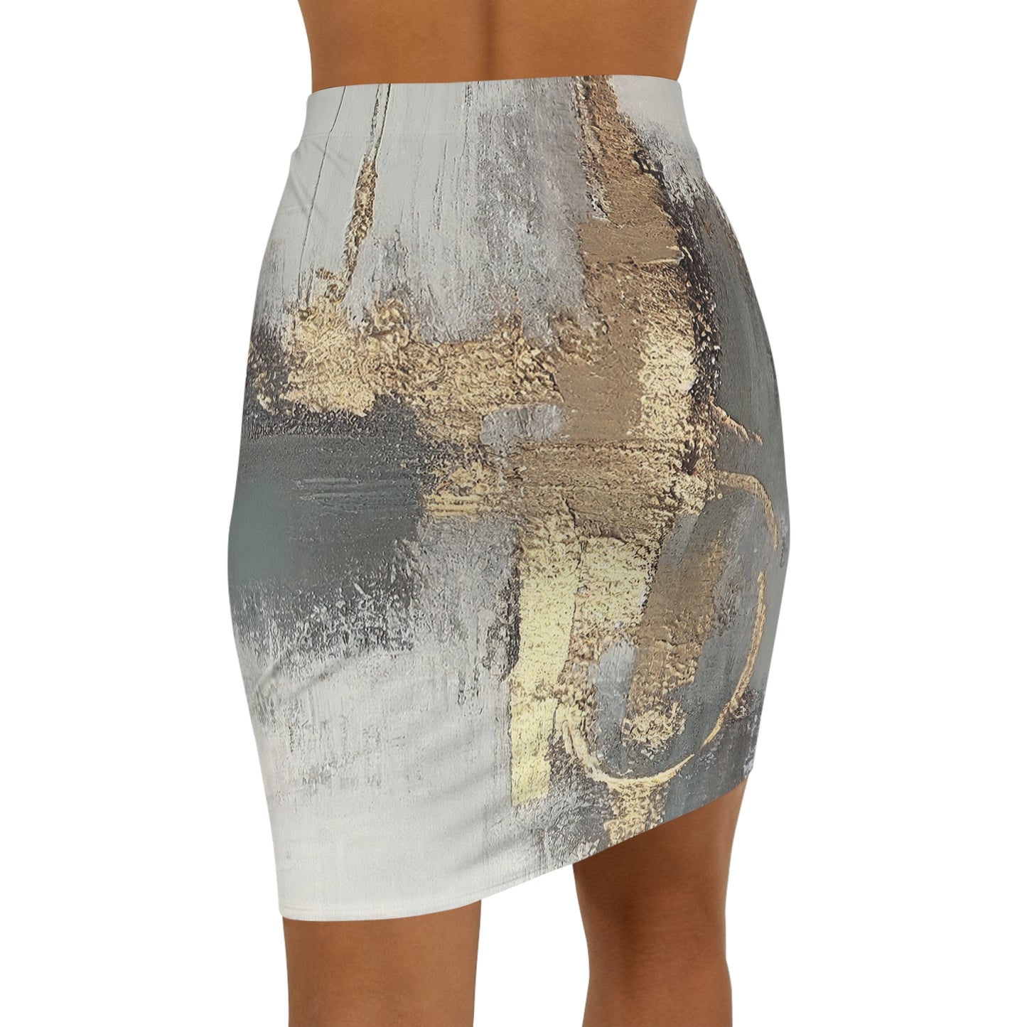 DAZ Luxury Art Women's Mid Waist Pencil Skirt