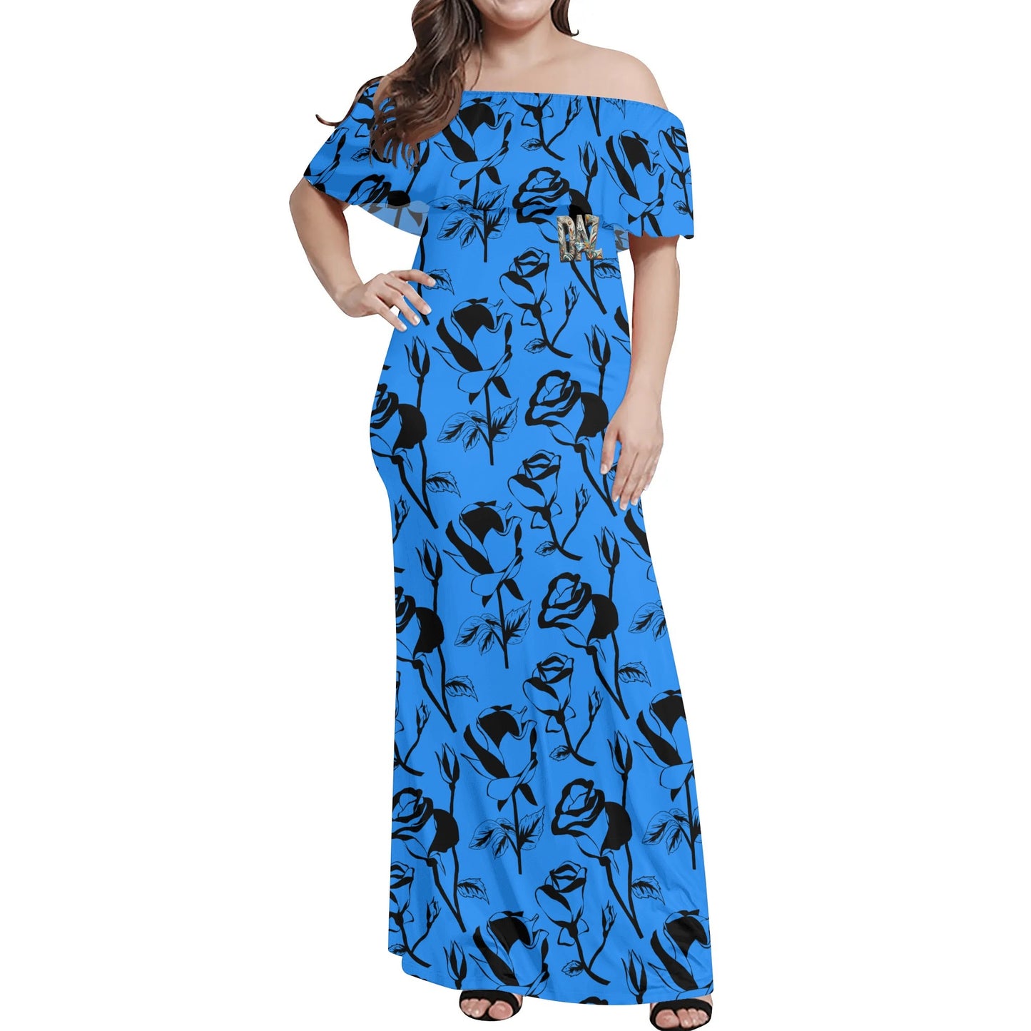 DAZ Luxury Women's Off Shoulder Wrap Maxi Dress