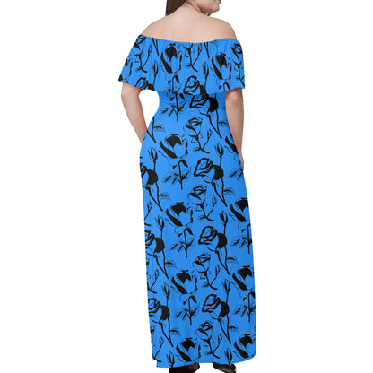 DAZ Luxury Women's Off Shoulder Wrap Maxi Dress