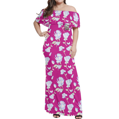 DAZ Luxury Women's Off Shoulder Wrap Maxi Dress