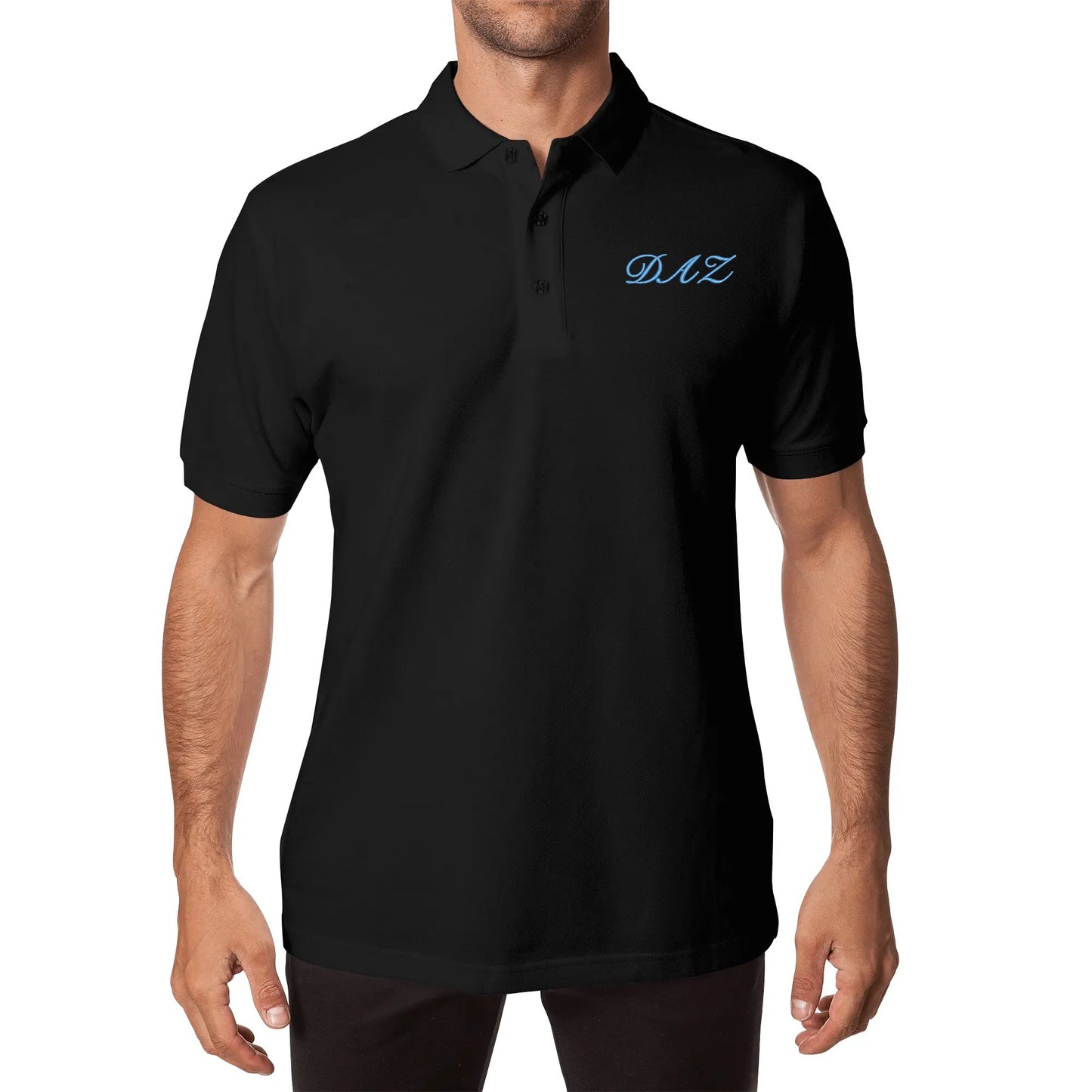 Embroidered unisex cotton DAZ polo shirt