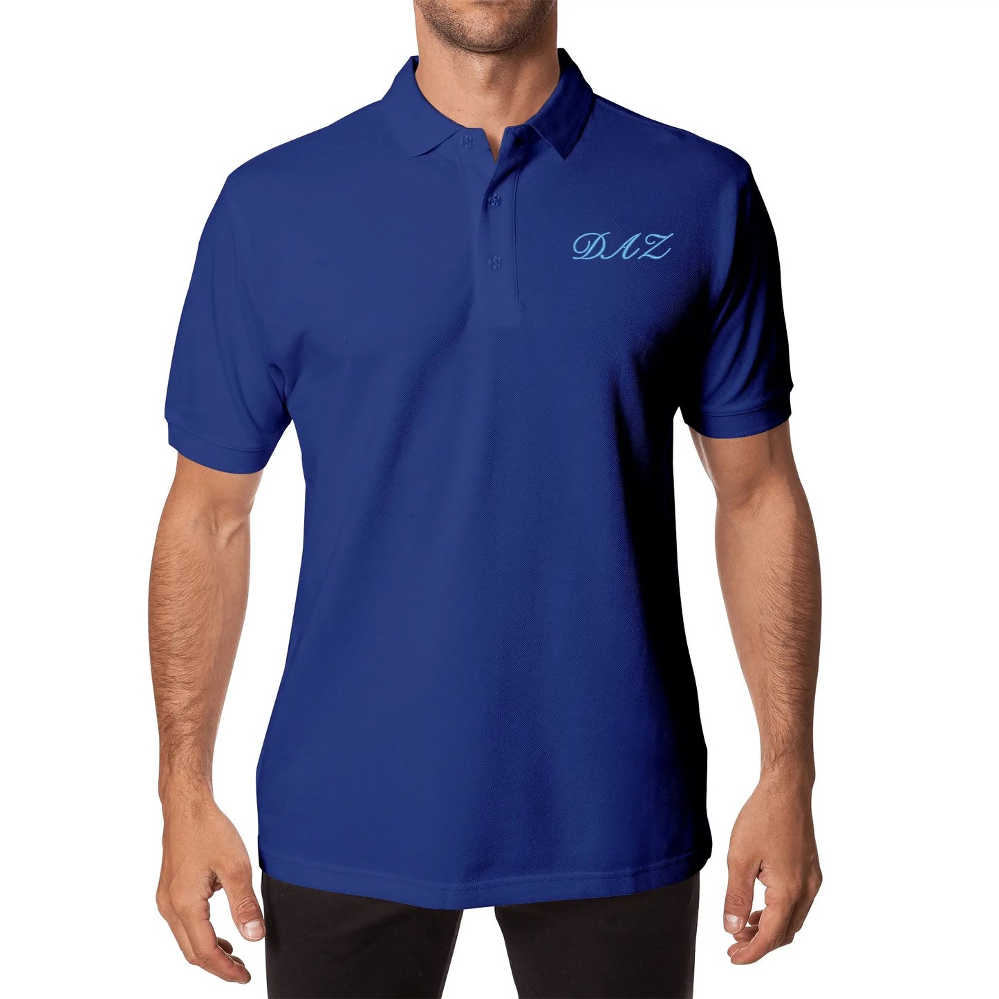 Embroidered unisex cotton DAZ polo shirt