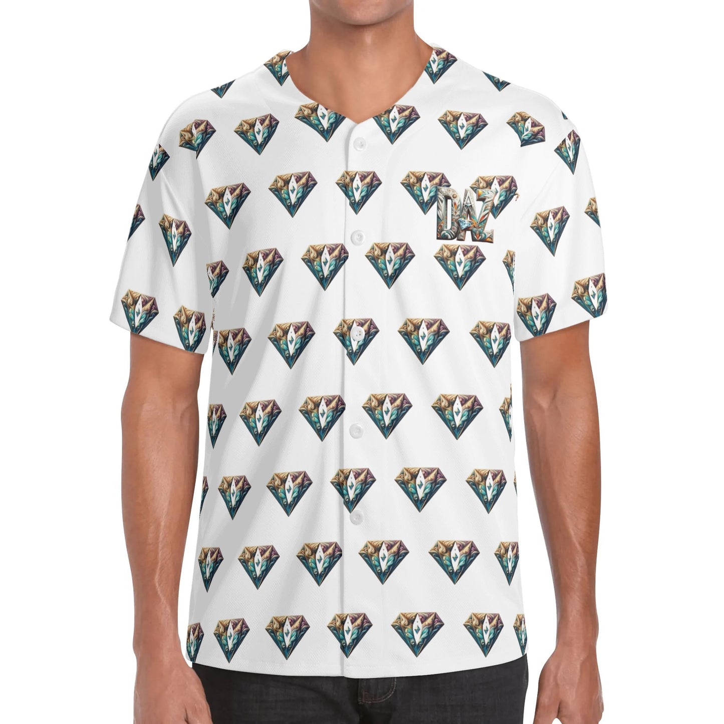 Camiseta de béisbol DAZ de manga corta para hombre