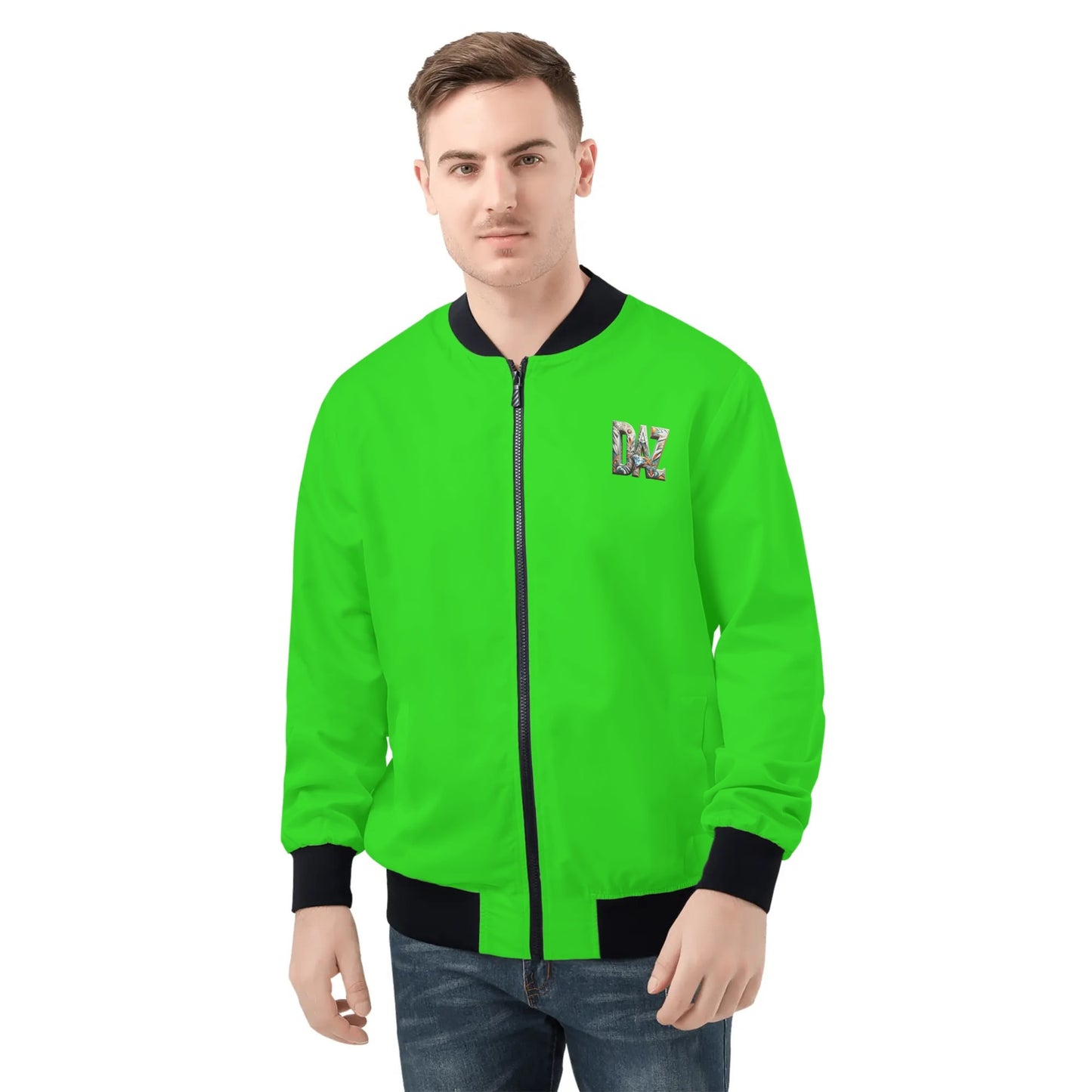 Chaqueta bomber DAZ con cremallera y estampado integral para hombre