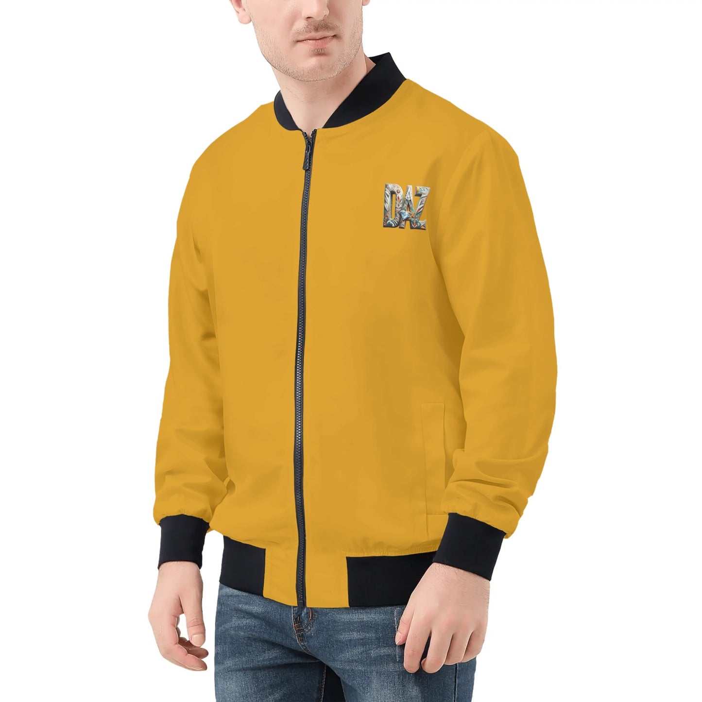 Chaqueta bomber DAZ con cremallera y estampado integral para hombre