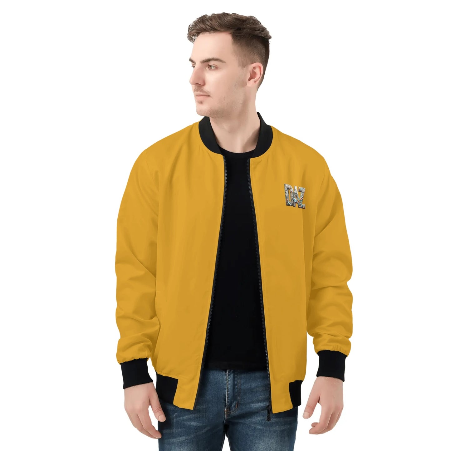 Chaqueta bomber DAZ con cremallera y estampado integral para hombre