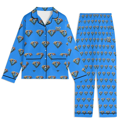 DAZ Luxury Men's Long Sleeve Pajama Set