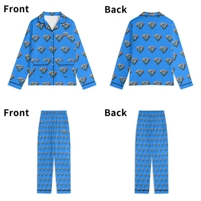 DAZ Luxury Men's Long Sleeve Pajama Set