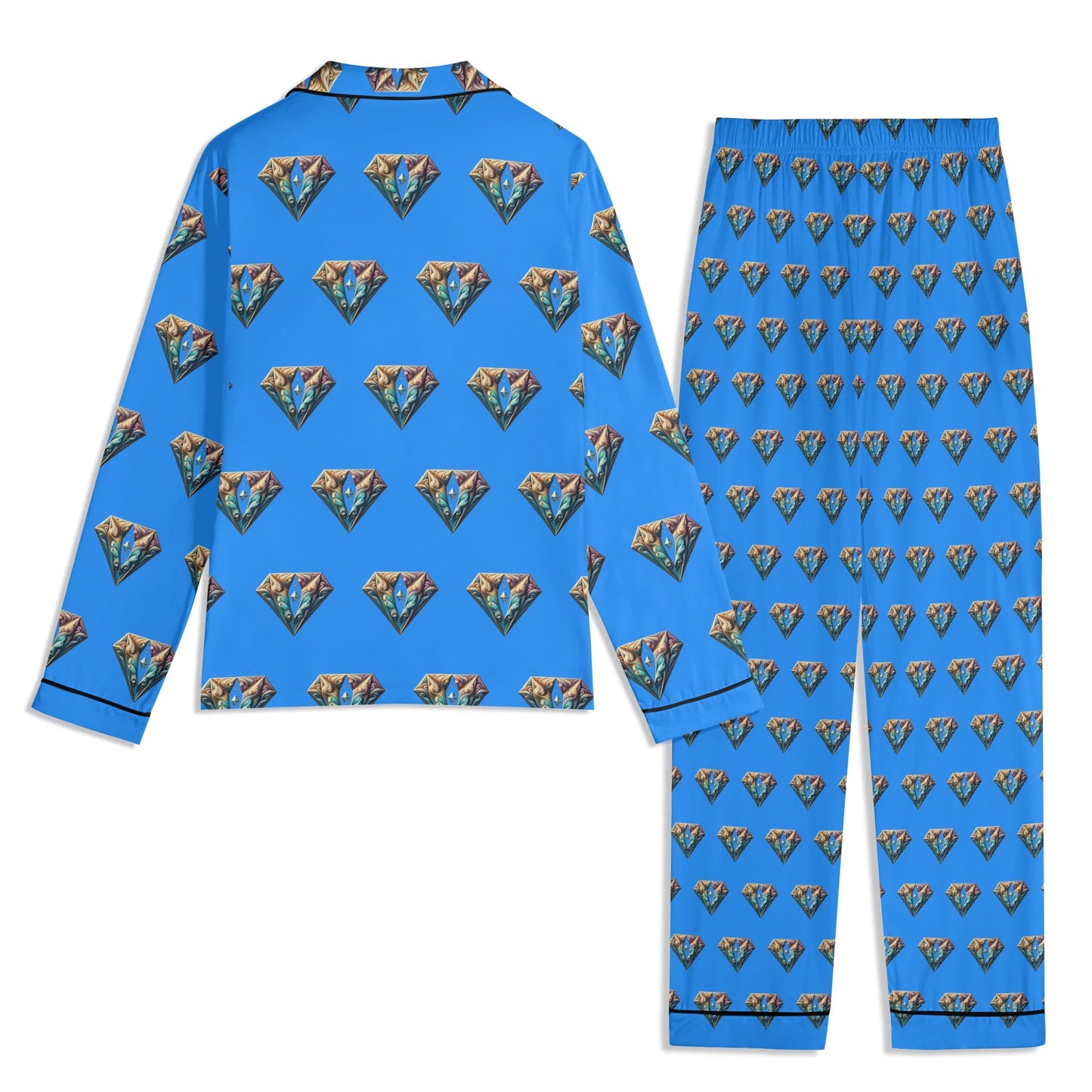 DAZ Luxury Men's Long Sleeve Pajama Set