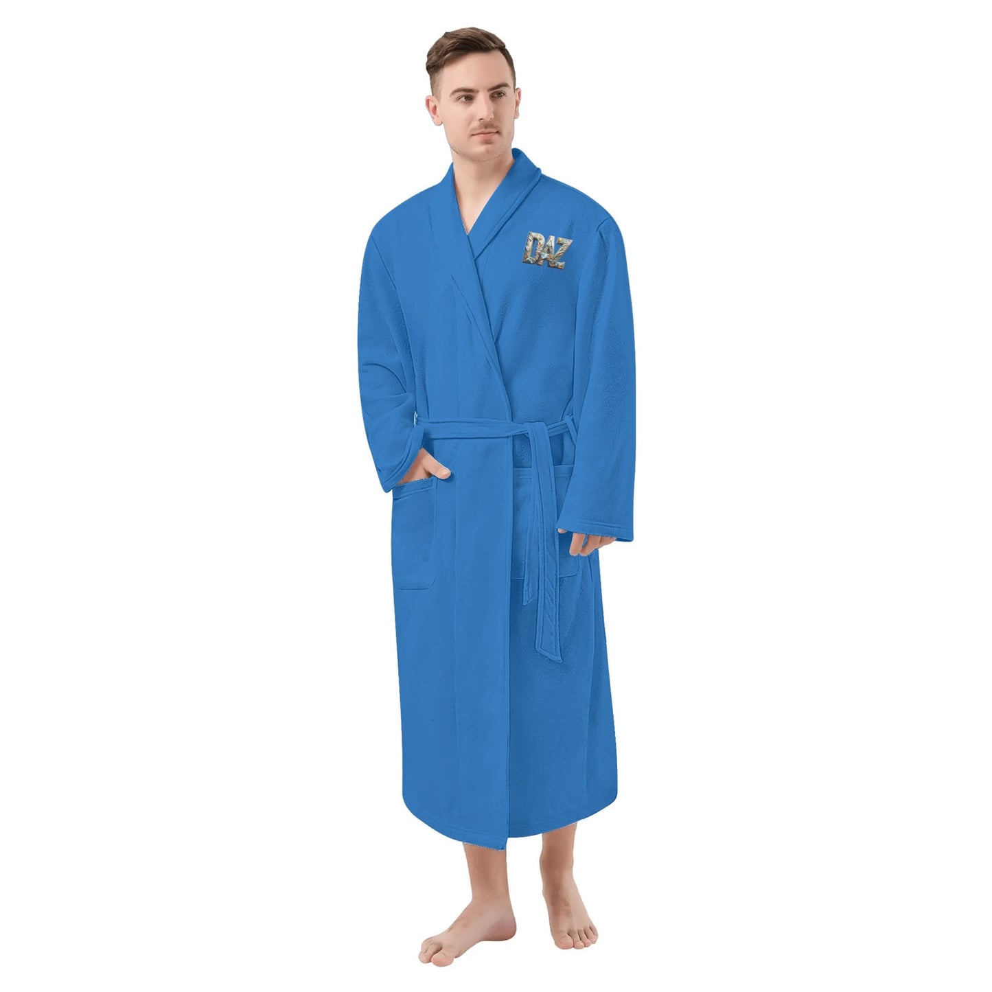 DAZ Luxury Men's All Over Print Bathrobe