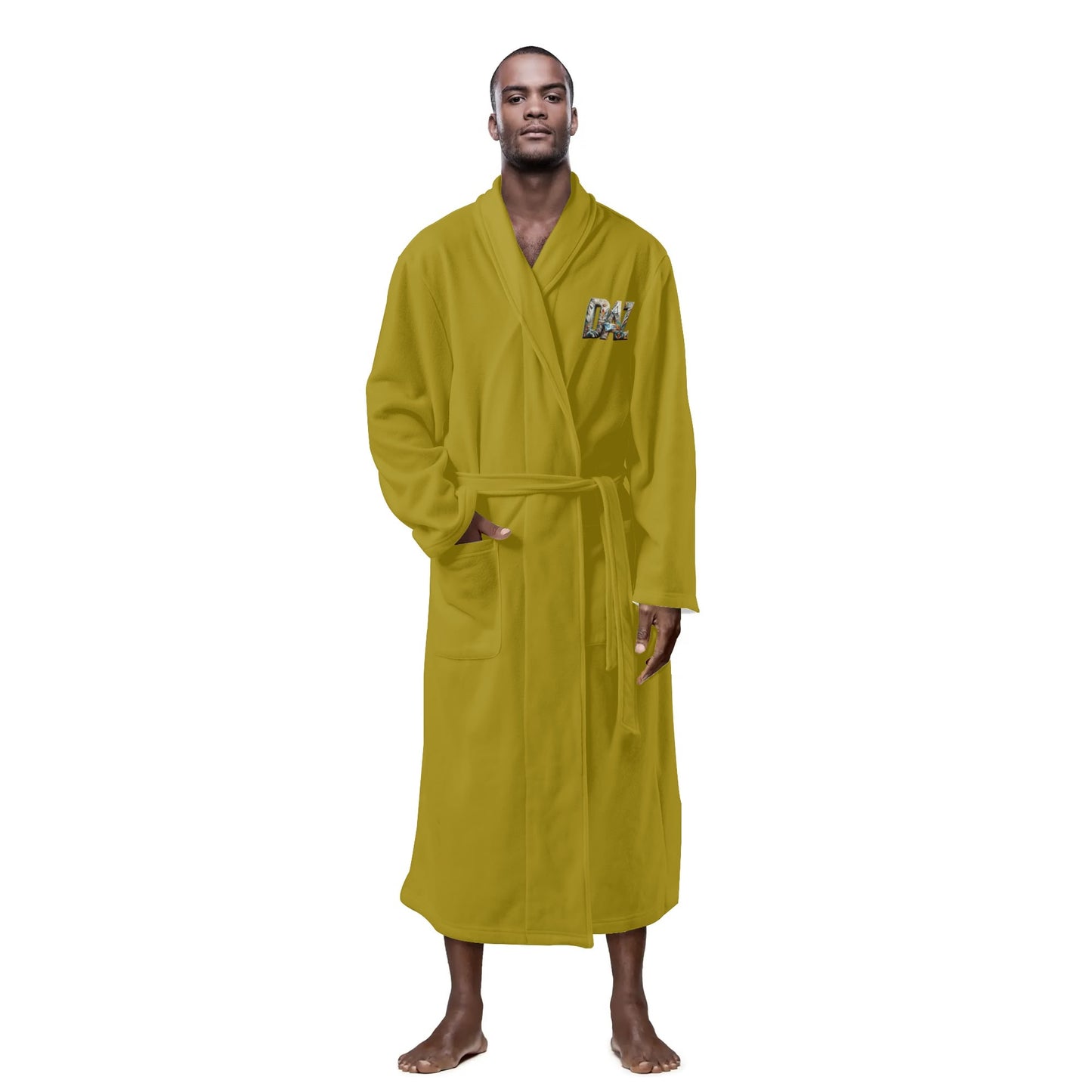 DAZ Luxury Men's All Over Print Bathrobe