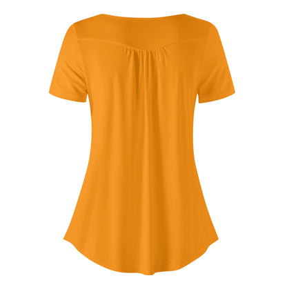 Blusa suelta DAZ Premium de manga corta con escote redondo para mujer