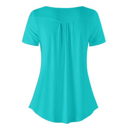 Blusa suelta DAZ Premium de manga corta con escote redondo para mujer