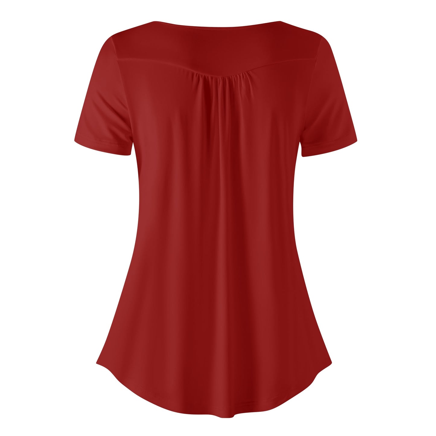 Blusa suelta DAZ Premium de manga corta con escote redondo para mujer