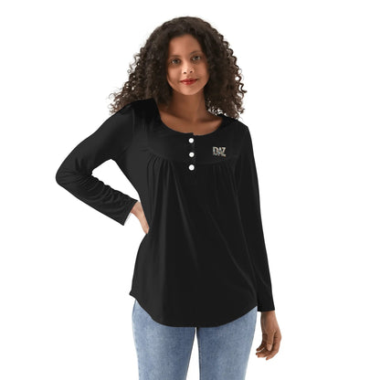 Blusa casual DAZ Premium con cuello babydoll para mujer