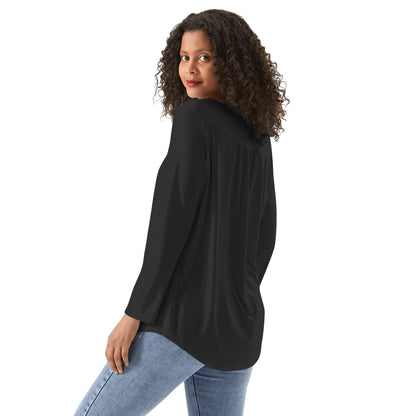 Blusa casual DAZ Premium con cuello babydoll para mujer