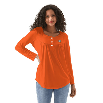 Blusa casual DAZ Premium con cuello babydoll para mujer