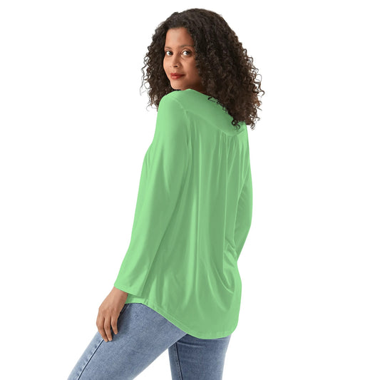 Blusa casual DAZ Premium con cuello babydoll para mujer