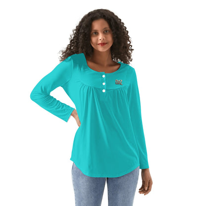 Blusa casual DAZ Premium con cuello babydoll para mujer