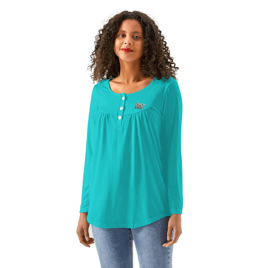 Blusa casual DAZ Premium con cuello babydoll para mujer