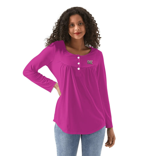 Blusa casual DAZ Premium con cuello babydoll para mujer