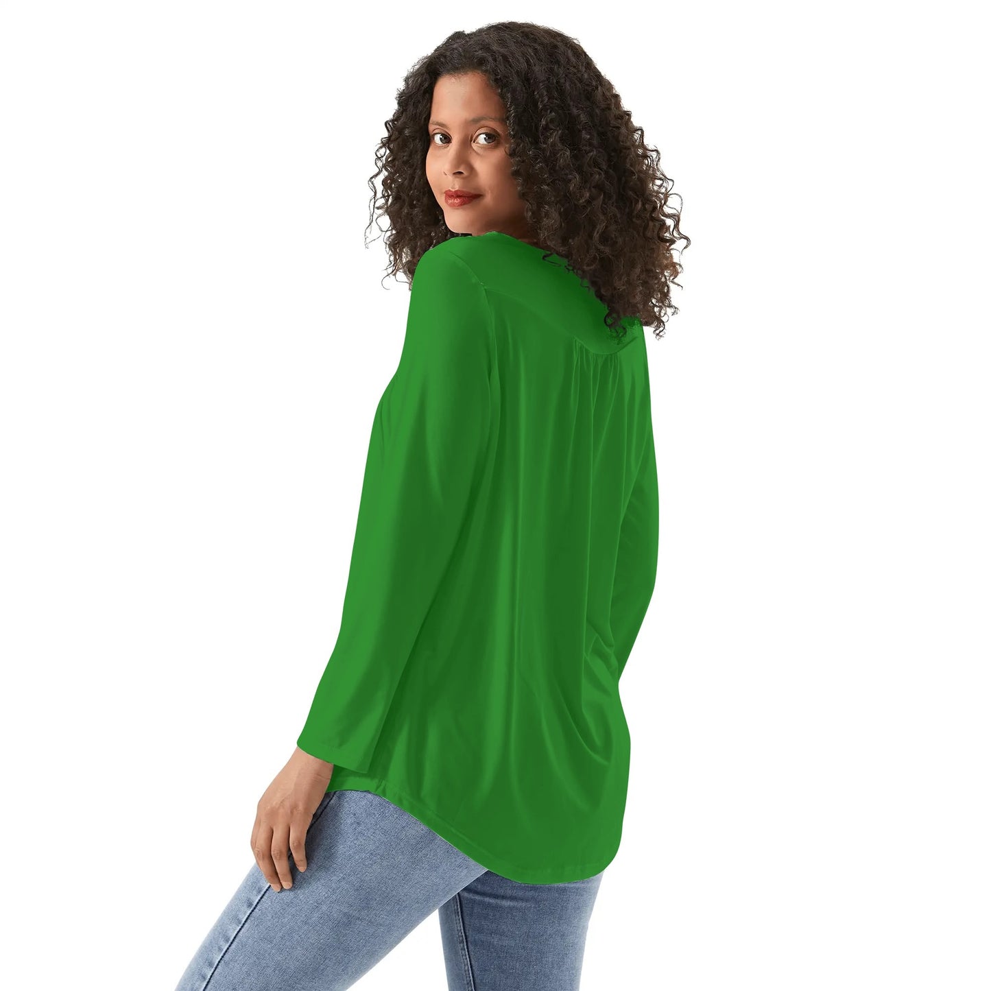 Blusa casual DAZ Premium con cuello babydoll para mujer