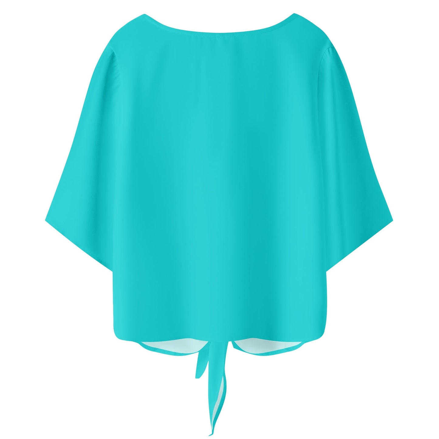 DAZ Premium Chiffon Blouse with Front Knot and V Neckline for Women