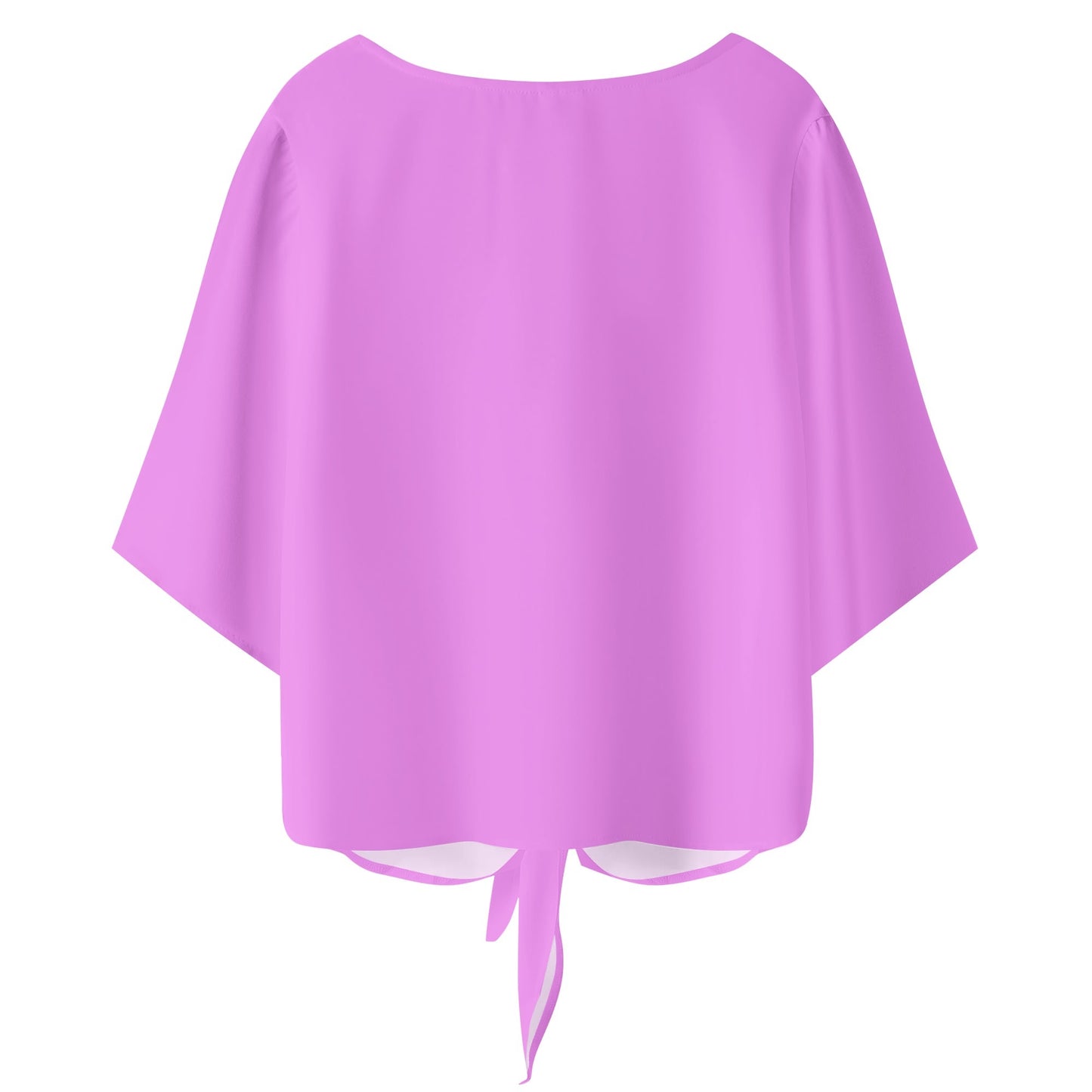 DAZ Premium Chiffon Blouse with Front Knot and V Neckline for Women