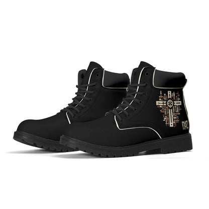 DAZ Luxury All Season Leather Boots with Upgraded Black Outsole for Men