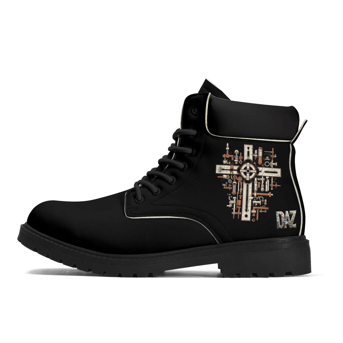 DAZ Luxury All Season Leather Boots with Upgraded Black Outsole for Men