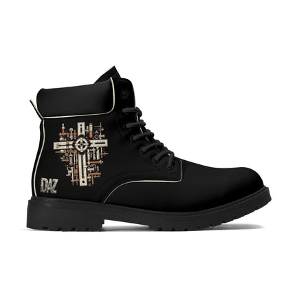 DAZ Luxury All Season Leather Boots with Upgraded Black Outsole for Men