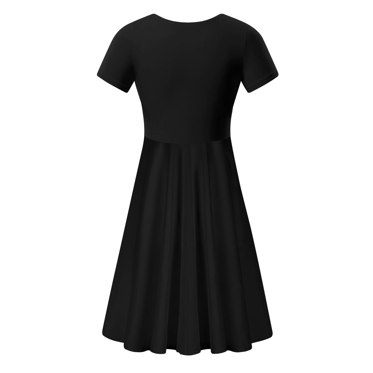 Vestido DAZ Premium de verano con volantes en la parte superior de color negro para mujer