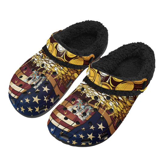 DAZ Adult Luxury Clogs with Warm Black Fur Lining