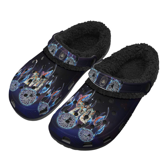 DAZ Adult Luxury Clogs with Warm Black Fur Lining