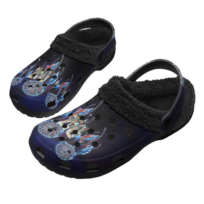 DAZ Adult Luxury Clogs with Warm Black Fur Lining