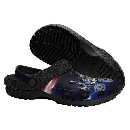 DAZ Adult Luxury Clogs with Warm Black Fur Lining