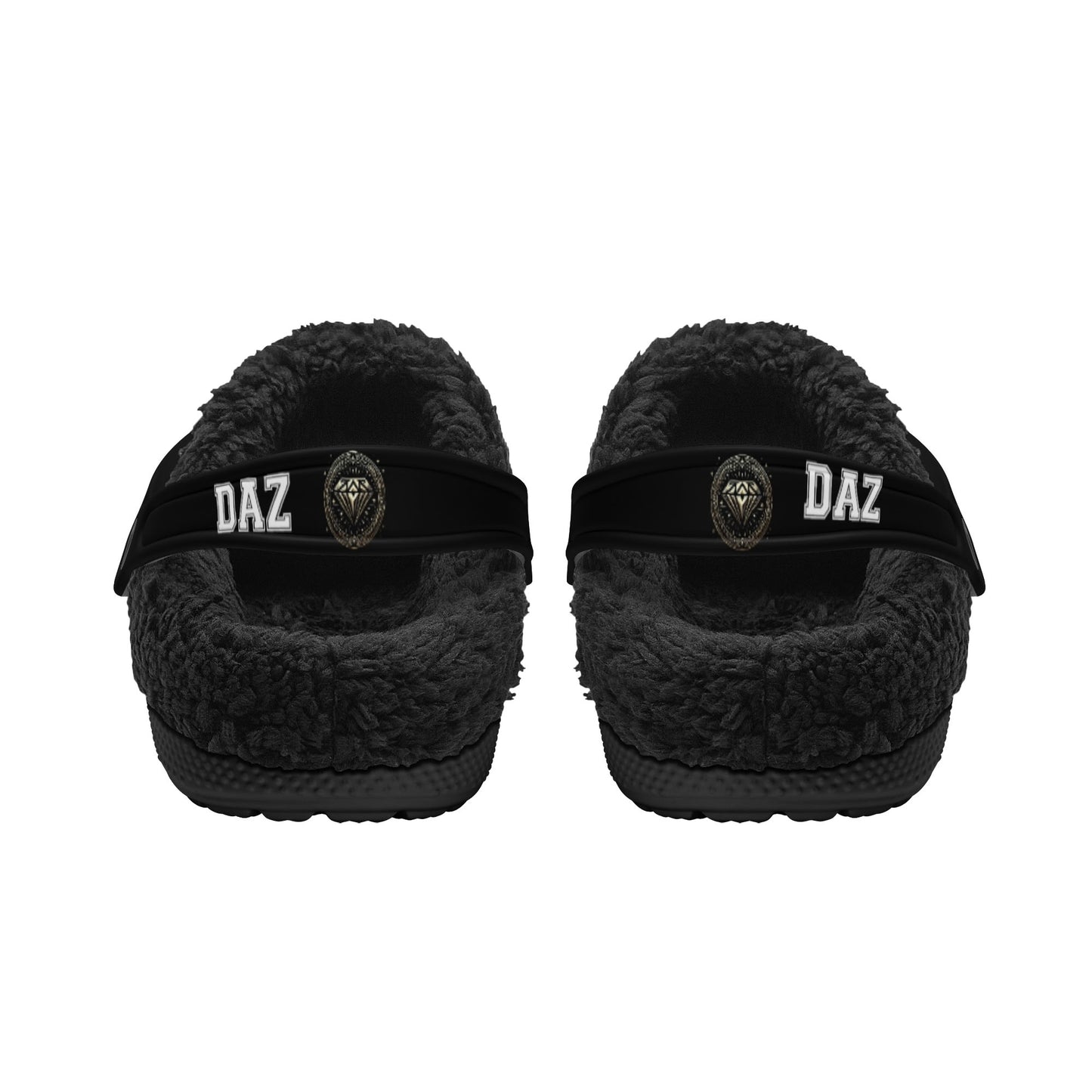 DAZ Adult Luxury Clogs with Warm Black Fur Lining