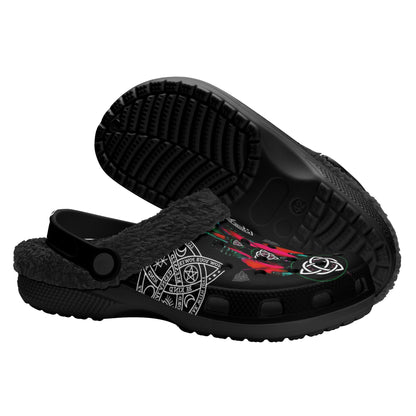 DAZ Adult Luxury Clogs with Warm Black Fur Lining