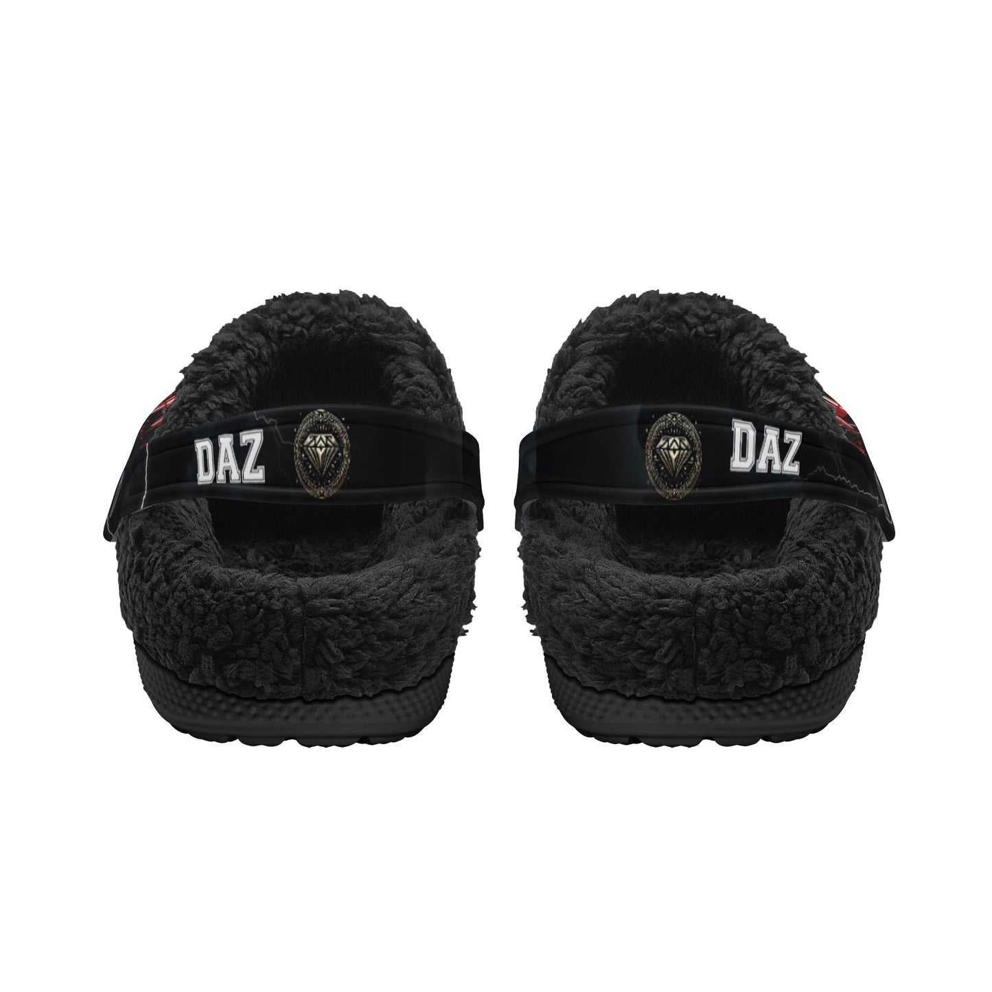 DAZ Adult Luxury Clogs with Warm Black Fur Lining