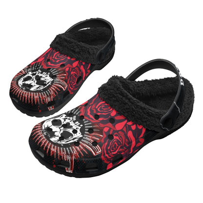 DAZ Adult Luxury Clogs with Warm Black Fur Lining