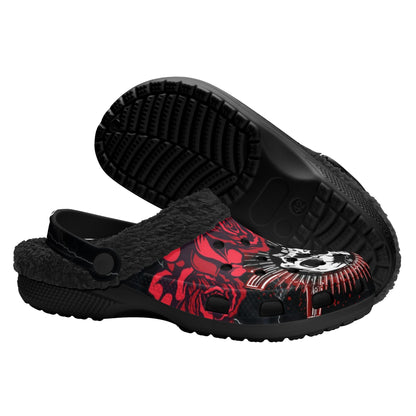 DAZ Adult Luxury Clogs with Warm Black Fur Lining