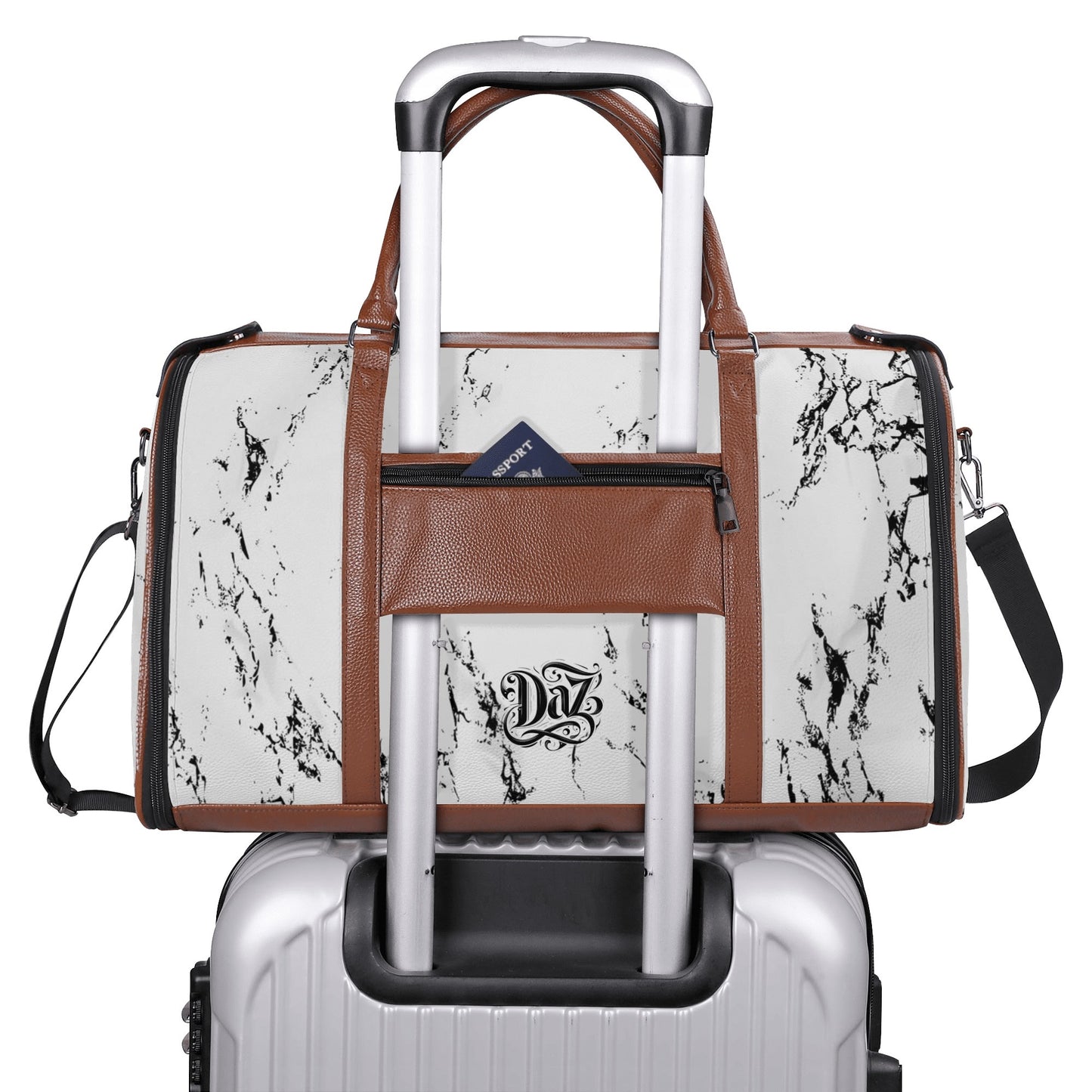 Bolsa de viaje plegable de cuero DAZ Luxury