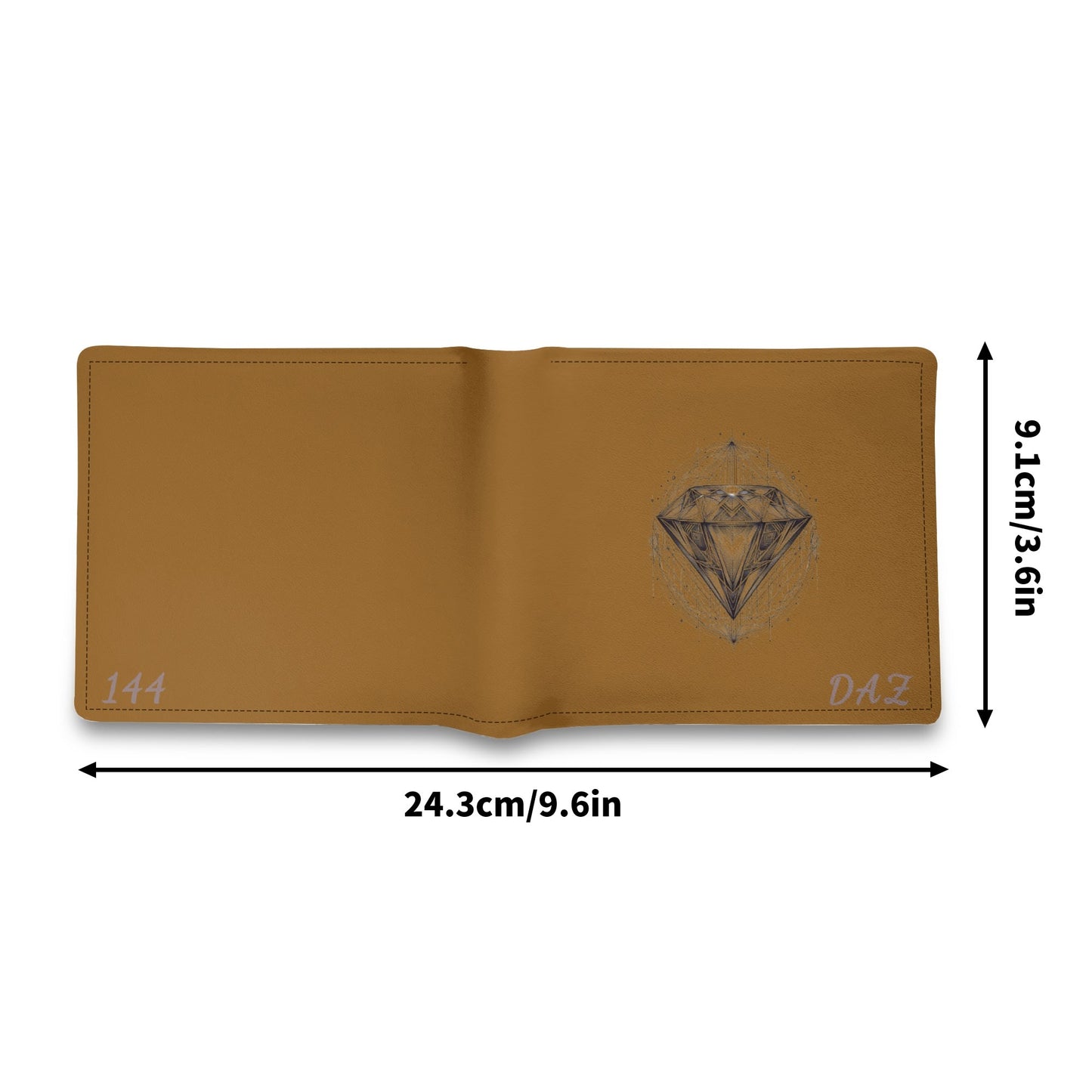 Cartera de cuero de grano superior DAZ Luxury para hombre