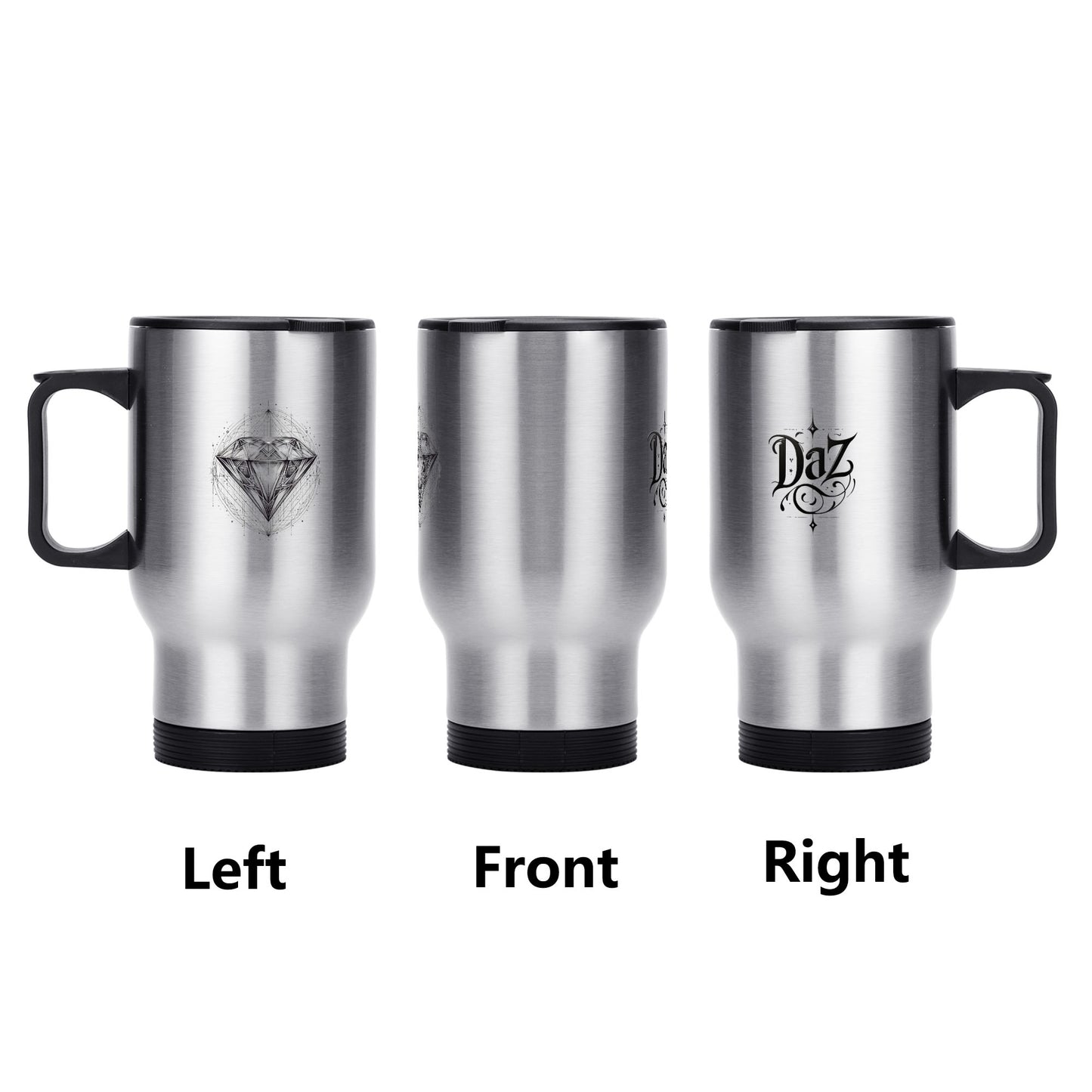 Taza de acero inoxidable DAZ Luxury (14 oz)